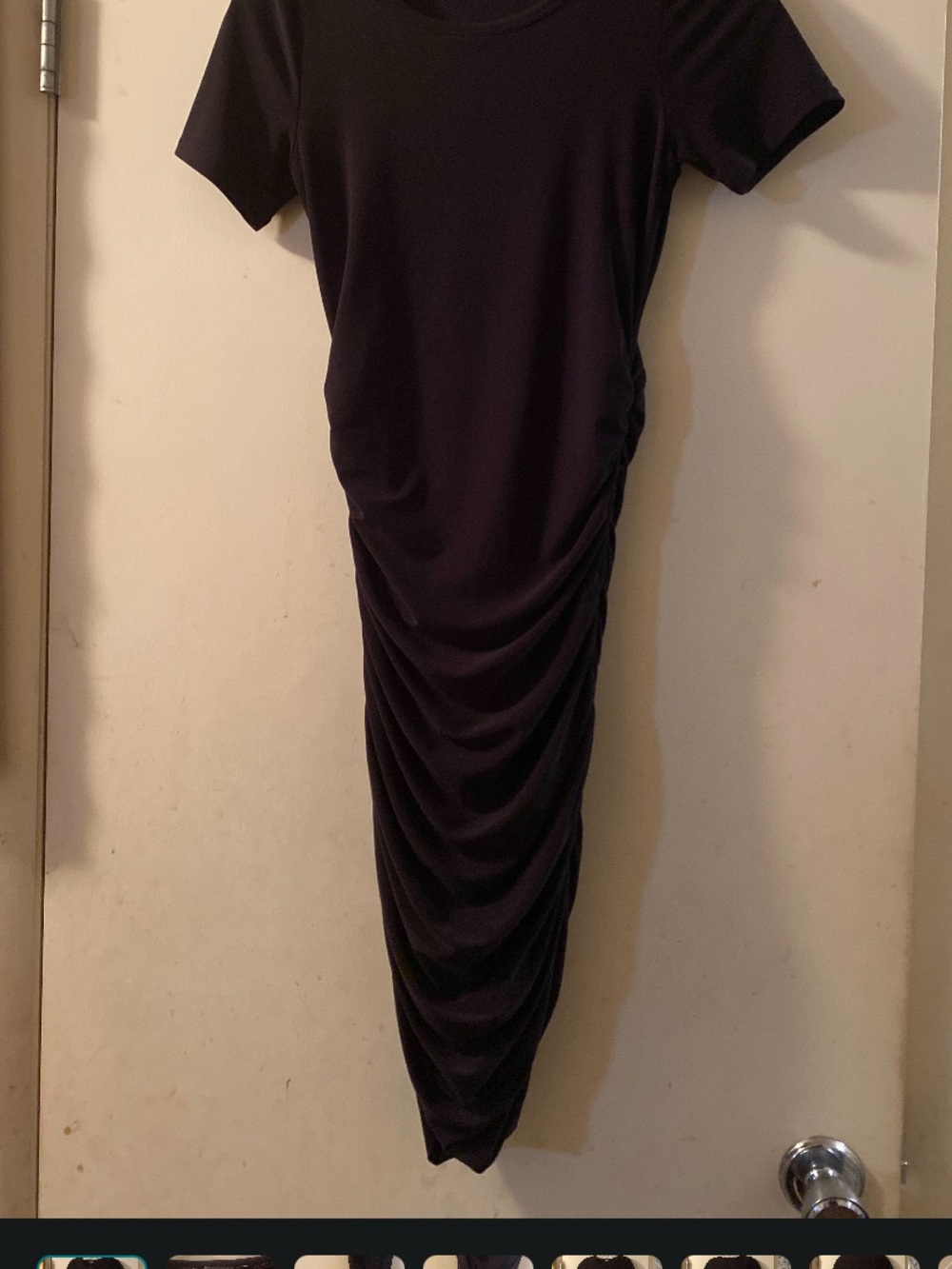 Express Black Ruched Dress - Picture 7 of 7